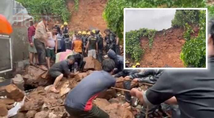 Vasai landslide incident 1 dead