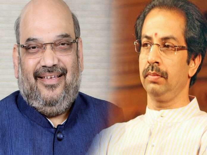 amit shaha and uddhav thackreay