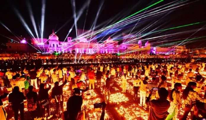 Grand laser show in Ayodhya