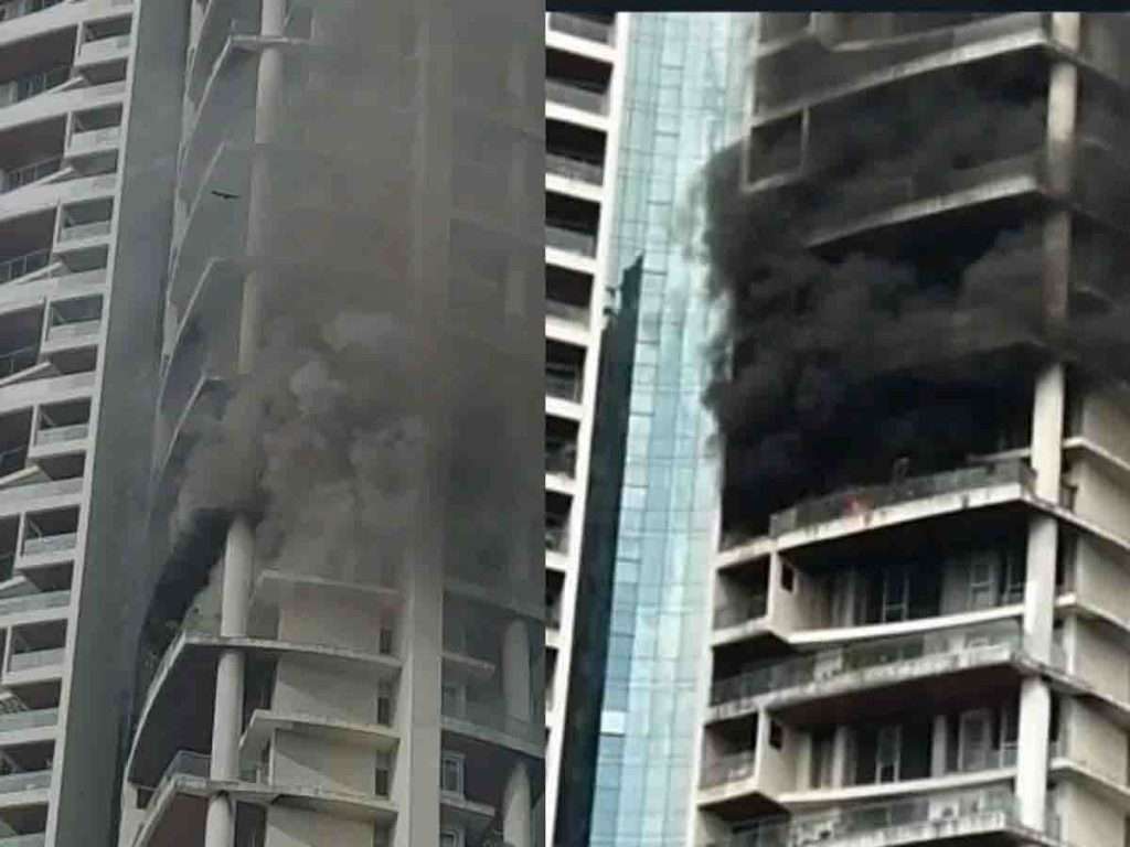 Mumbai Fire News मुंबई लोअर परळ भागातील अविग्नॉन पार्क इमारतीच्या ३५व्या मजल्याला भीषण आग, अग्निशमन दलाकडून आगीवर नियंत्रण मिळवण्याचे प्रयत्न सुरु