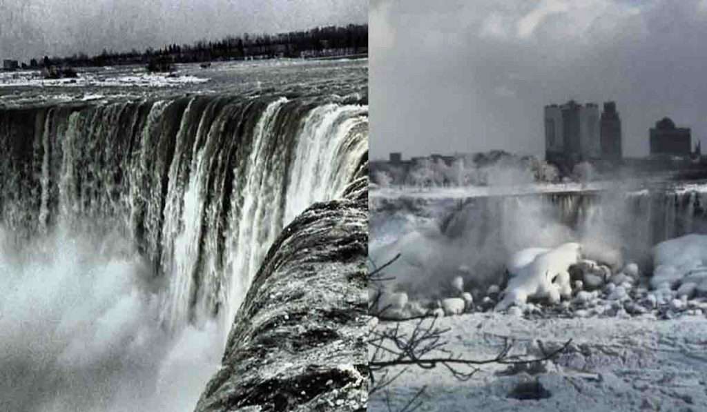 Niagara Falls पूर्ण गोठला, हा व्हिडिओ पाहून तुम्ही देखील व्हाल थक्क