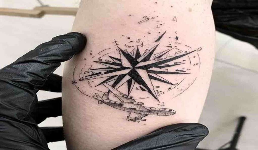 Directions Traveller Tattoo on Forearm | Aviation tattoo, Forearm tattoo  design, Forearm tattoos