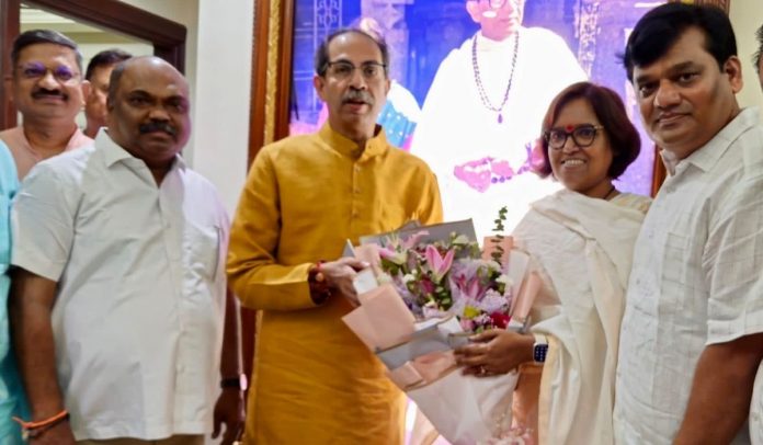 Varsha Gaikwad visits Uddhav Thackeray's Residence to meet after winning Mumbai North Central Loksabha Election 2024