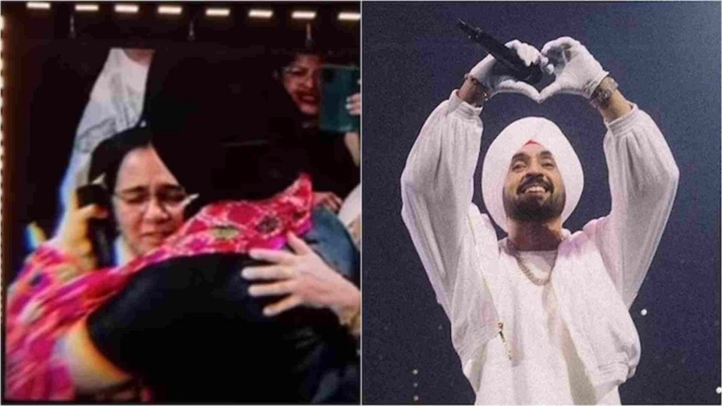 Diljit Dosanjh ने चाहत्यांना पहिल्यांदाच करून दिली आपल्या कुटुंबाची ओळख, यूके कॉन्सर्टमध्ये गळाभेट घेताना आई आणि बहीण झाल्या भावुक